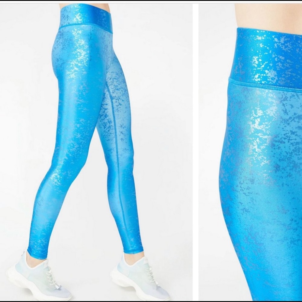 Terez balayage foil leggings in Blueberry color